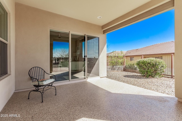 view of patio / terrace with fence