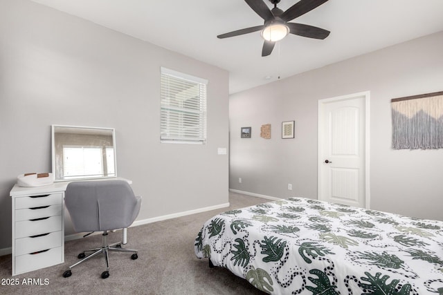 2562 N Springfield St, Buckeye, AZ 85396 - bedroom with carpet flooring, baseboards, and ceiling fan