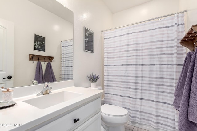 2562 N Springfield St, Buckeye, AZ 85396 - full bathroom featuring vanity, toilet, and a shower with shower curtain