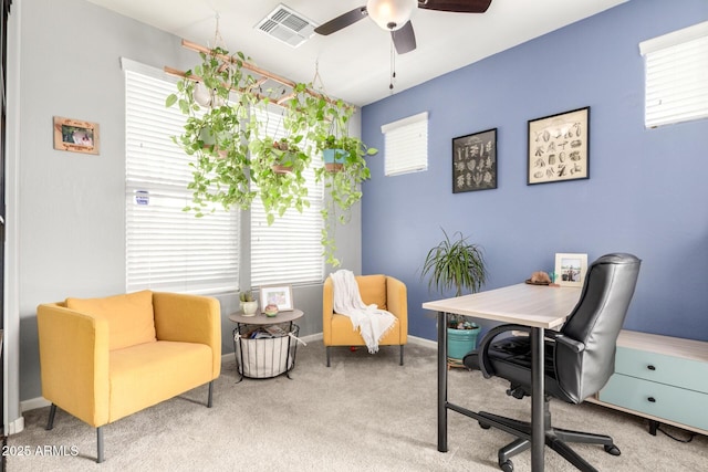2562 N Springfield St, Buckeye, AZ 85396 - carpeted office space featuring a ceiling fan and baseboards