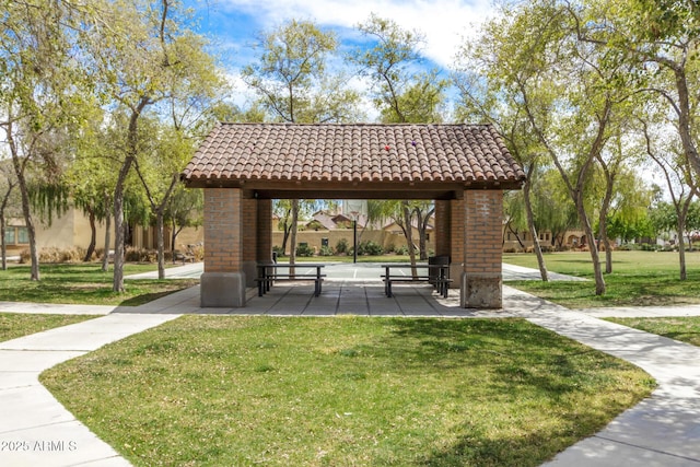 2562 N Springfield St, Buckeye, AZ 85396 - view of community with a gazebo and a yard