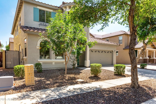 3875 E Claxton Ave, Gilbert, AZ 85297 - view of front of property with a tile roof, driveway, an attached garage, and stucco siding