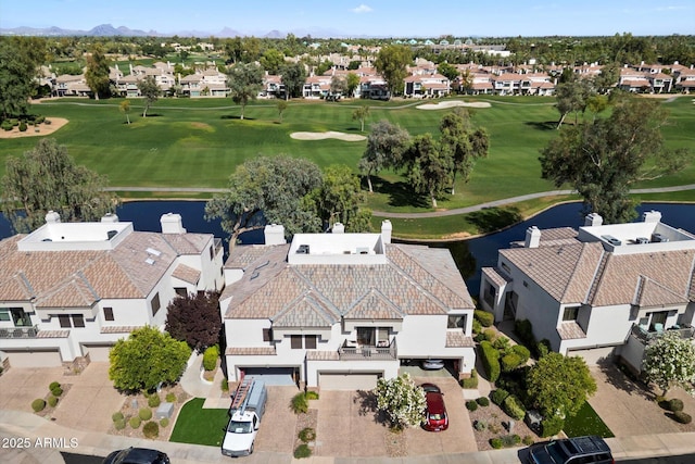 7272 E Gainey Ranch Rd Unit 29, Scottsdale, AZ 85258 - aerial perspective of suburban area with a golf course and a nearby body of water