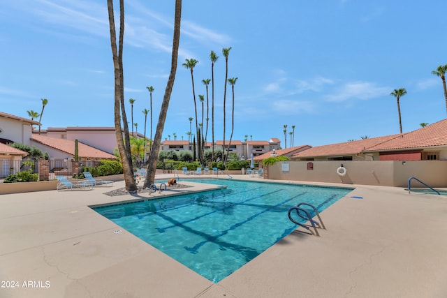 view of pool with a patio area