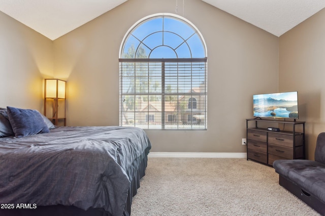 4601 N 102nd Ave Unit 1055, Phoenix, AZ 85037 - carpeted bedroom featuring lofted ceiling and baseboards