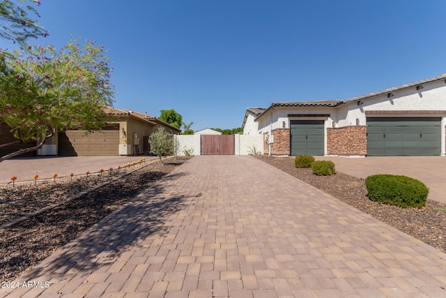 view of front of home featuring a garage