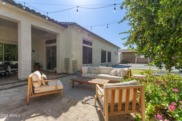 view of patio / terrace featuring an outdoor hangout area