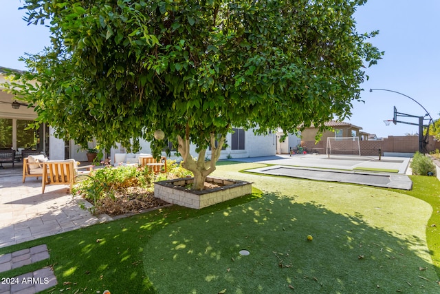 view of yard with a patio area