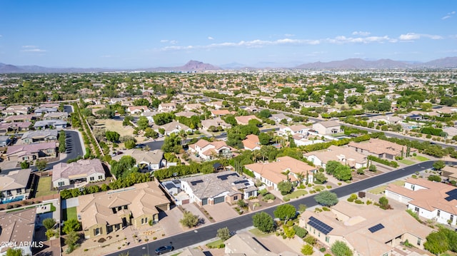 bird's eye view with a mountain view