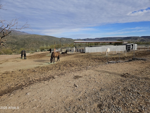 property view of mountains with a rural view