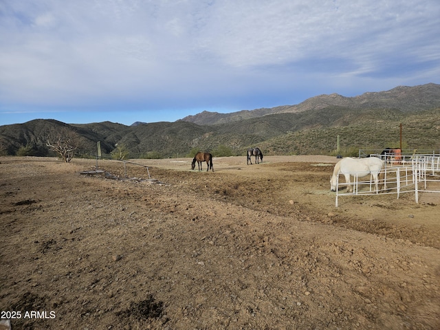 mountain view with a rural view