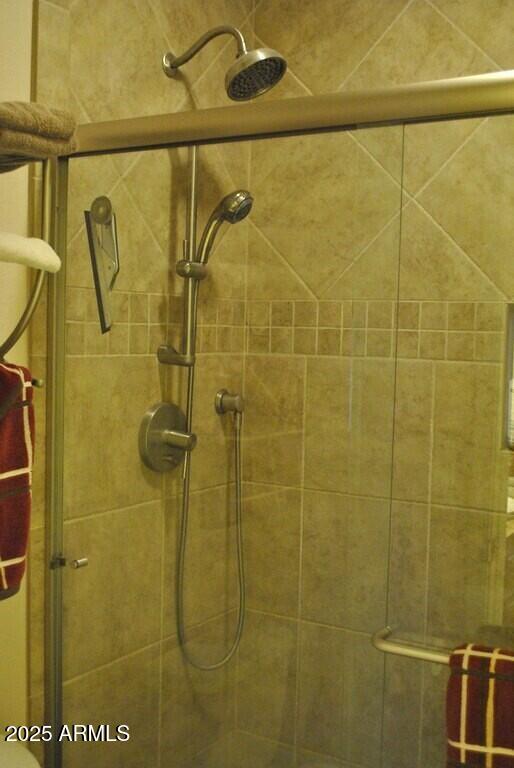 bathroom view of a shower stall