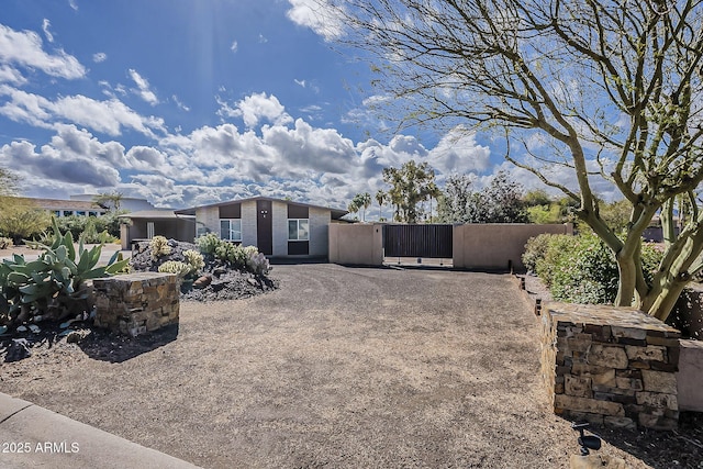 view of yard with a gate and fence