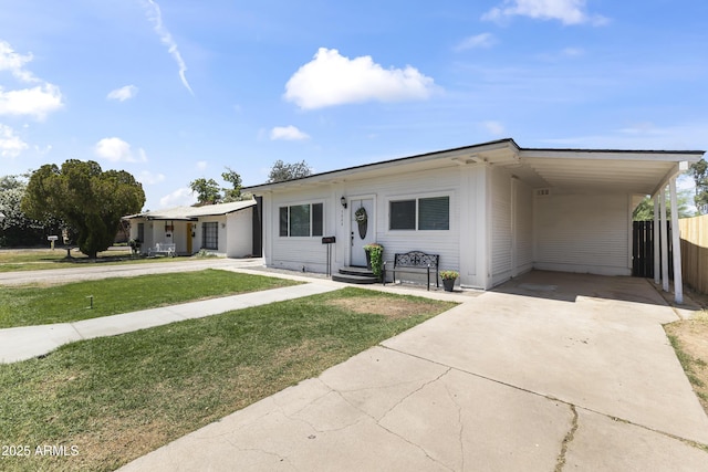 5808 W Myrtle Ave, Glendale, AZ 85301 - view of front of property with driveway, an attached carport, and entry steps
