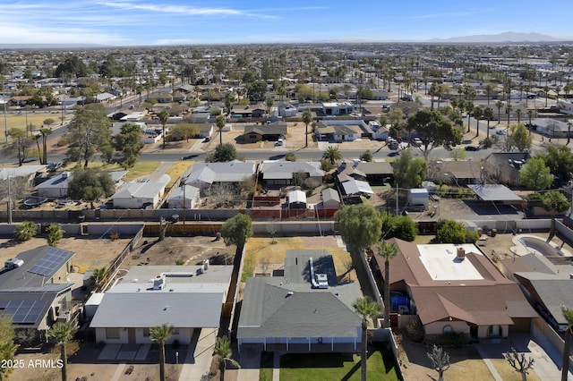 drone / aerial view with a residential view