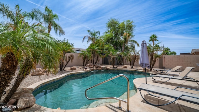 3103 S Benton, Mesa, AZ 85212 - view of swimming pool featuring a fenced backyard and a patio area