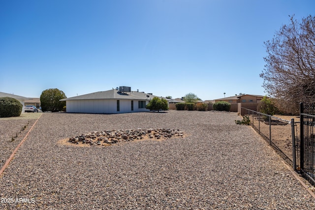 exterior space featuring fence