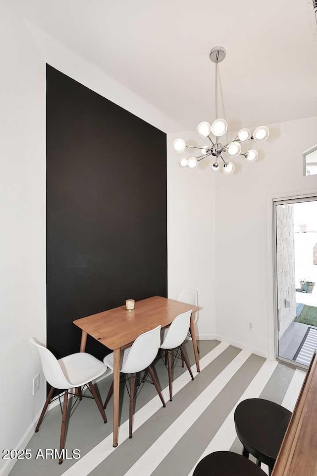 3122 E Kristal Way, Phoenix, AZ 85050 - dining space featuring a chandelier