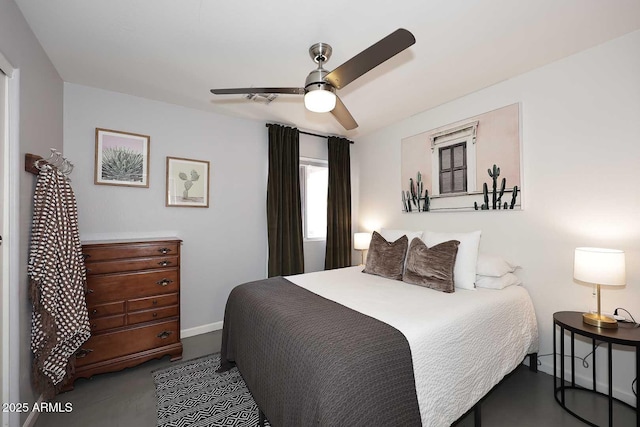 3122 E Kristal Way, Phoenix, AZ 85050 - bedroom featuring a ceiling fan and baseboards
