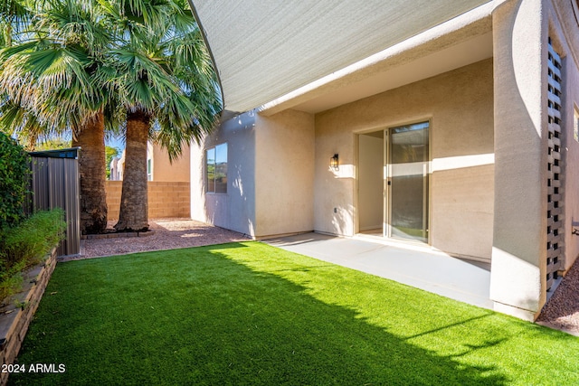 view of yard featuring a patio