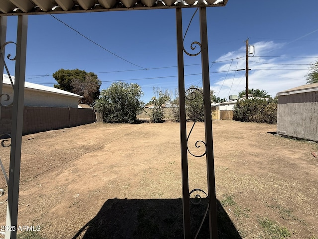 view of yard with fence private yard
