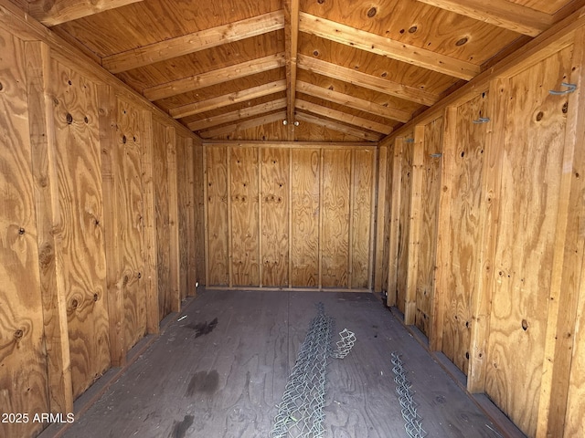 storage featuring a sauna
