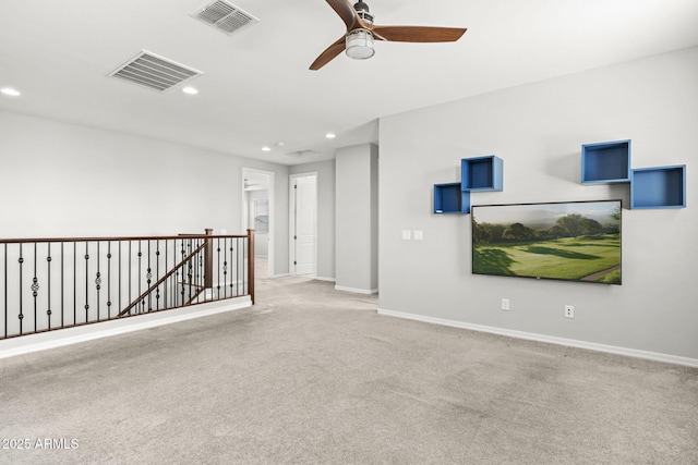 18740 W San Juan Ave, Litchfield Park, AZ 85340 - carpeted empty room featuring recessed lighting, ceiling fan, and baseboards