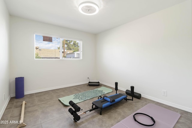 224 N 58th St, Mesa, AZ 85205 - workout area featuring tile patterned flooring and baseboards