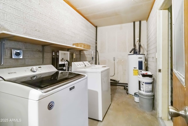 224 N 58th St, Mesa, AZ 85205 - laundry room featuring water heater and washing machine and clothes dryer
