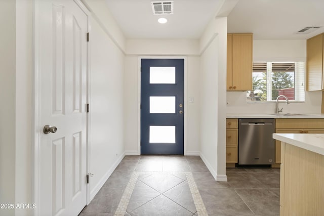 224 N 58th St, Mesa, AZ 85205 - foyer entrance featuring baseboards and light tile patterned flooring
