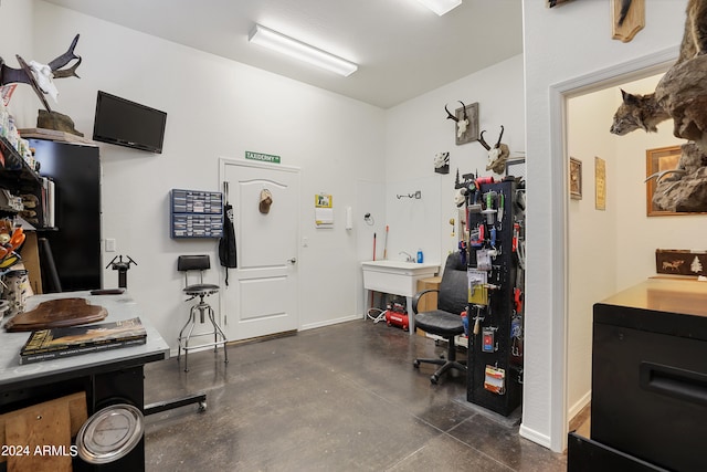 interior space featuring sink