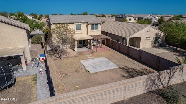 back of property featuring a patio area and central AC unit