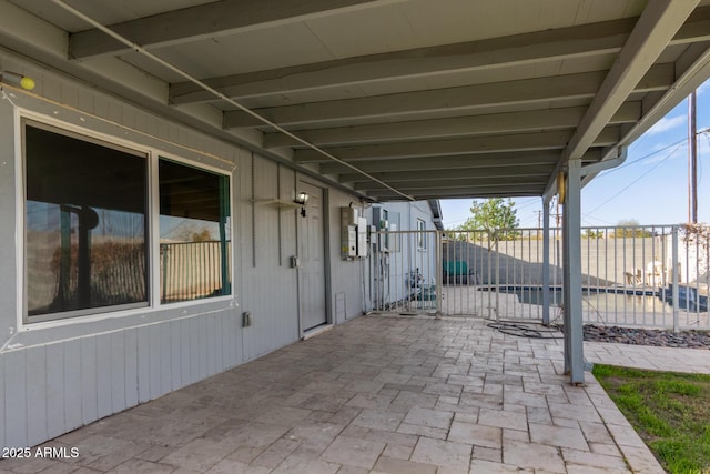 view of patio with fence