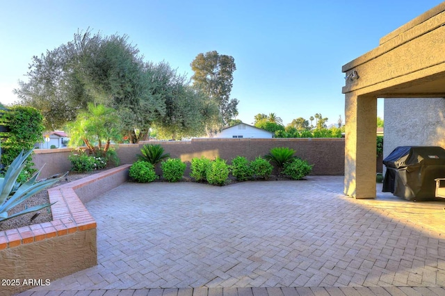 7596 N Via De La Siesta, Scottsdale, AZ 85258 - fenced backyard featuring a patio area and a grill
