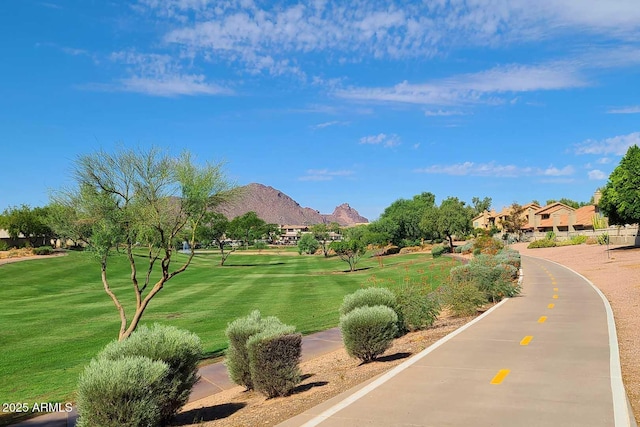 7596 N Via De La Siesta, Scottsdale, AZ 85258 - surrounding community featuring a mountain view, a yard, and view of golf course