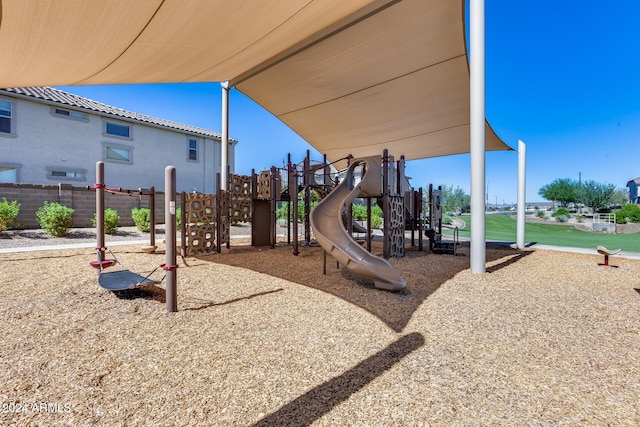 view of jungle gym