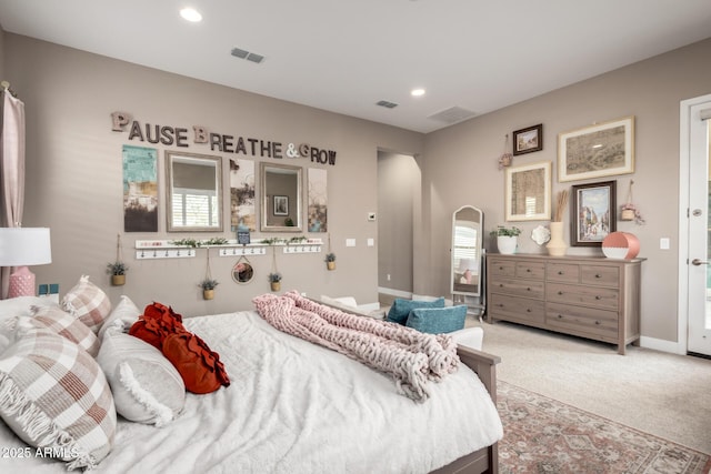 view of carpeted bedroom