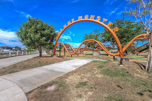 view of jungle gym