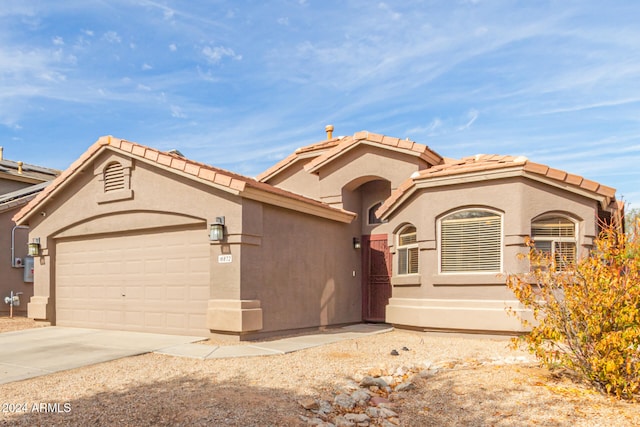 view of front of house featuring a garage