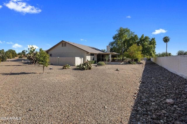 exterior space with fence
