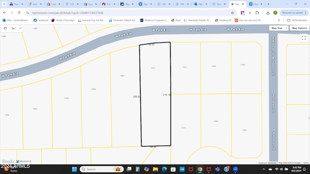 map of parcels