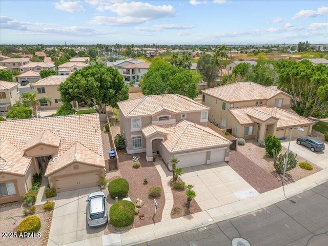 aerial perspective of suburban area