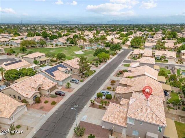 aerial view of residential area