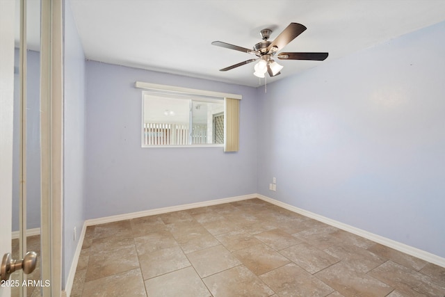 empty room with ceiling fan