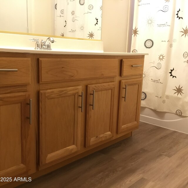 1827 E Carla Vista Dr, Gilbert, AZ 85295 - bathroom featuring wood finished floors and vanity