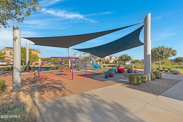 view of community jungle gym