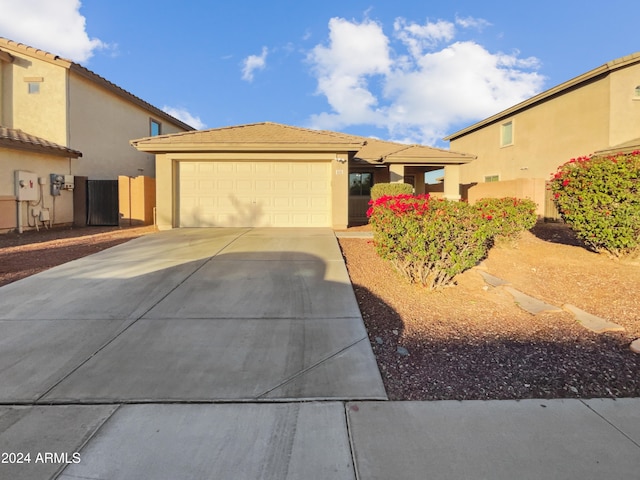 view of front of home featuring a garage