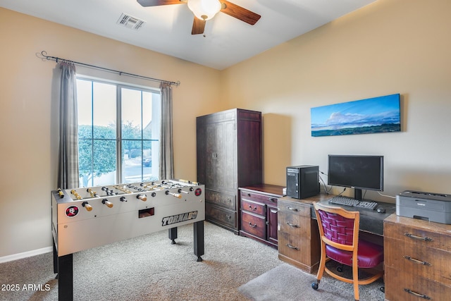 19414 W Pasadena Ave, Litchfield Park, AZ 85340 - office space featuring a ceiling fan, carpet flooring, and baseboards