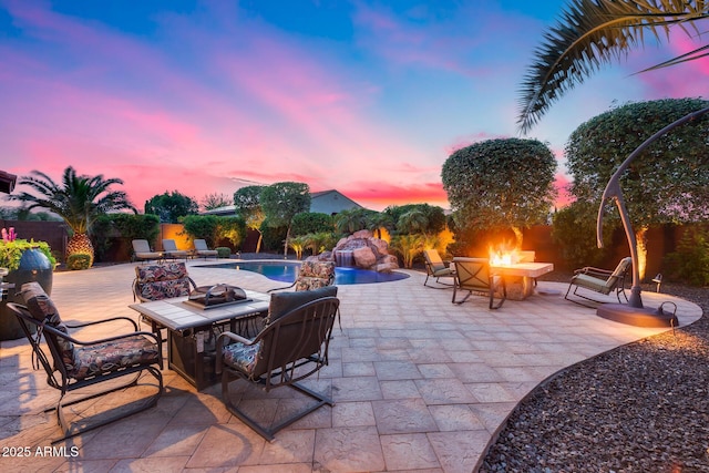 19414 W Pasadena Ave, Litchfield Park, AZ 85340 - view of patio featuring an outdoor fire pit