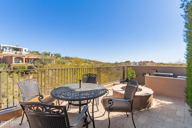 view of patio / terrace featuring a balcony